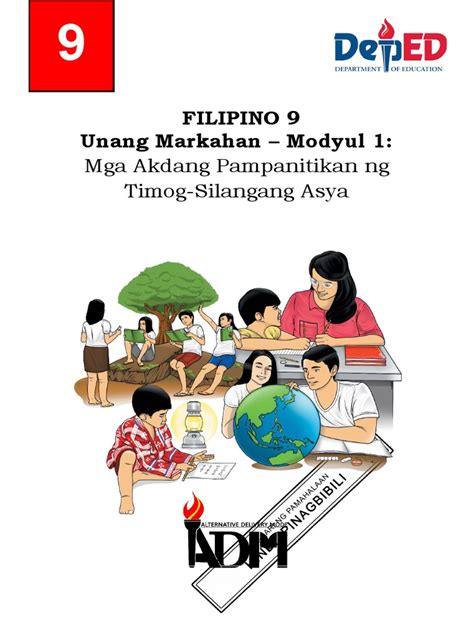 Filipino 9 Unang Markahan – Modyul 1: Panitikang Asyano – .
